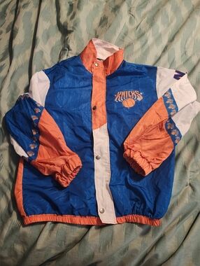 Vintage 90S New York Knicks Windbreaker Jacket Men's Size Medium